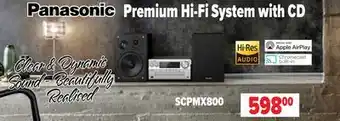 2001 Audio Video SCPMX800 Panasonic Premium Hi-Fi System with CD offer