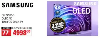 2001 Audio Video QN77S95D 77 OLED 4K Tizen OS Smart TV offer