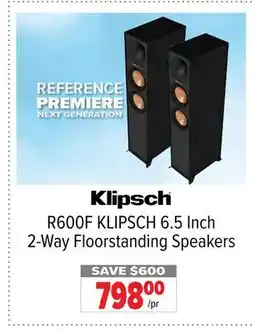 2001 Audio Video R600F KLIPSCH 6.5 Inch 2-Way Floorstanding Speakers offer