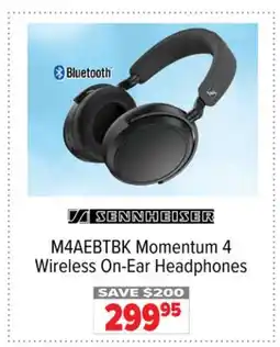 2001 Audio Video M4AEBTBK SENNHEISER M4AEBTBK Momentum 4 Wireless On-Ear Headphones offer