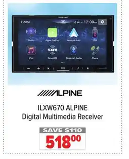 2001 Audio Video ILXW670 ALPINE Digital Multimedia Receiver offer