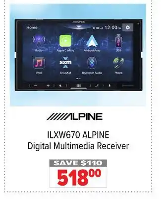2001 Audio Video ILXW670 ALPINE Digital Multimedia Receiver offer