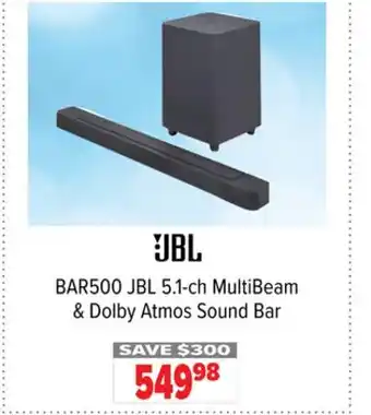 2001 Audio Video BAR500 JBL 5.1-ch MultiBeam & Dolby Atmos Sound Bar offer