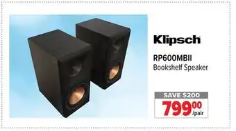 2001 Audio Video RP600MBII Klipsch Bookshelf Speaker offer
