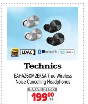 2001 Audio Video EAHAZ60M2EKSA Technics True Wireless Noise Cancelling Headphones offer