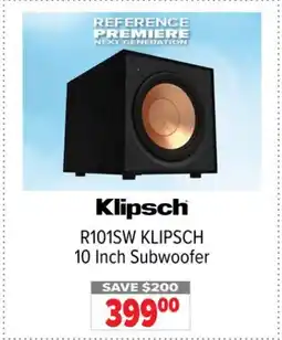 2001 Audio Video R101SW Klipsch 10 Inch Subwoofer offer