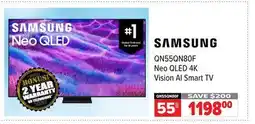 2001 Audio Video QN55QN80F 55 Neo QLED 4K Vision AI Smart TV offer