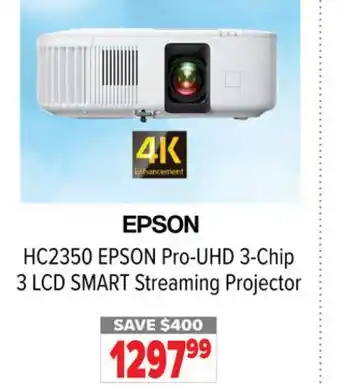 2001 Audio Video HC2350 EPSON Pro-UHD 3-Chip 3 LCD SMART Streaming Projector offer