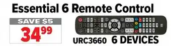 2001 Audio Video URC3660 Essential 6 Remote Control offer