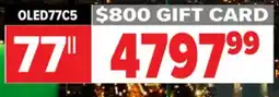 2001 Audio Video OLED77C5 77 OLED evo AI 4K Smart TV 2025 offer