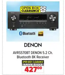 2001 Audio Video AVRS570BT DENON 5.2 Ch. Bluetooth 8K Receiver offer