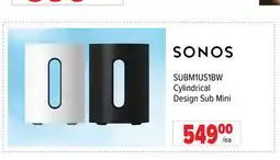 2001 Audio Video SUBM1US1BW SONOS Cylindrical Design Sub Mini offer