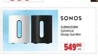 2001 Audio Video SUBM1US1BW SONOS Cylindrical Design Sub Mini offer