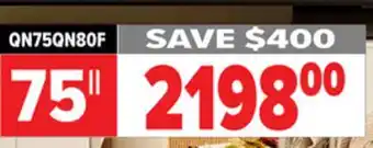 2001 Audio Video QN75QN80F 75 Neo QLED 4K TV offer