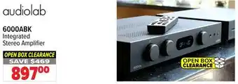 2001 Audio Video 6000ABK Integrated Stereo Amplifier offer