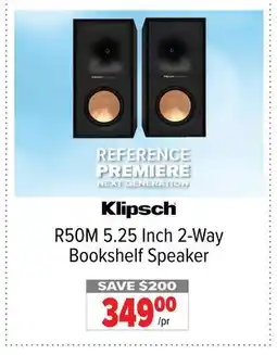 2001 Audio Video R50M Klipsch 5.25 Inch 2-Way Bookshelf Speaker offer