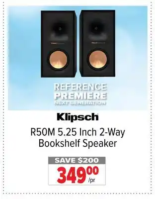 2001 Audio Video R50M Klipsch 5.25 Inch 2-Way Bookshelf Speaker offer