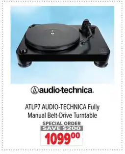 2001 Audio Video ATLP7 AUDIO-TECHNICA Fully Manual Belt-Drive Turntable offer