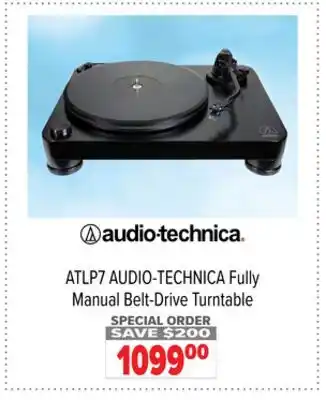 2001 Audio Video ATLP7 AUDIO-TECHNICA Fully Manual Belt-Drive Turntable offer