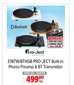 2001 Audio Video E1BTW PRO-JECT Built-in Phono Preamp & BT Transmitter offer