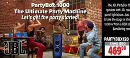 2001 Audio Video PARTYBOX120 JBL PartyBox 100 The Ultimate Party Machine offer