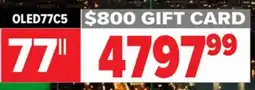 2001 Audio Video OLED77C5 77 OLED evo AI C5 4K Smart TV 2025 offer