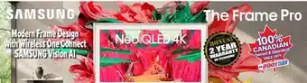 2001 Audio Video QN65LS03FW 65 PRO FRAME QLED MINI WIRELESS offer