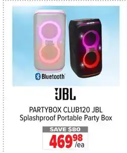 2001 Audio Video PARTYBOX CLUB120 JBL Splashproof Portable Party Box offer
