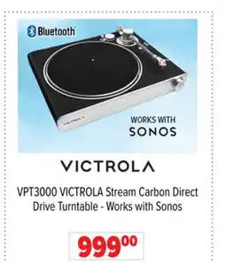 2001 Audio Video VPT3000 VICTROLA Stream Carbon Direct Drive Turntable - Works with Sonos offer