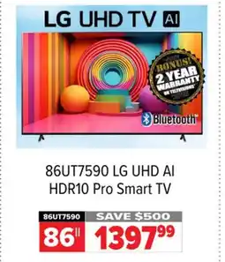 2001 Audio Video 86UT7590 86 UHD AI HDR10 Pro Smart TV offer
