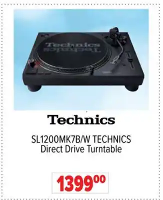 2001 Audio Video SL1200MK7B/W Technics TECHNICS Direct Drive Turntable offer