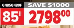 2001 Audio Video QN85QN80F 85 Neo QLED 4K TV offer