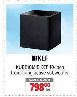 2001 Audio Video KUBE10MIE KEF 10-inch front-firing active subwoofer offer