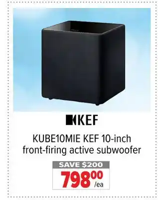 2001 Audio Video KUBE10MIE KEF 10-inch front-firing active subwoofer offer