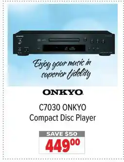 2001 Audio Video C7030 ONKYO Compact Disc Player offer