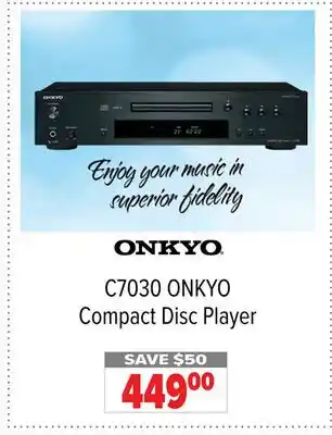 2001 Audio Video C7030 ONKYO Compact Disc Player offer