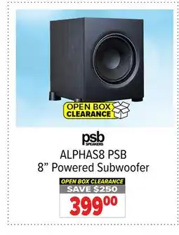 2001 Audio Video ALPHAS8 PSB 8 Powered Subwoofer offer