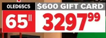 2001 Audio Video OLED65C5 65 OLED 4K ALPHA 9 HDR PANEL offer