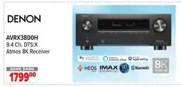 2001 Audio Video AVRX3800H DENON 9.4 Ch. DTS:X Atmos 8K Receiver offer