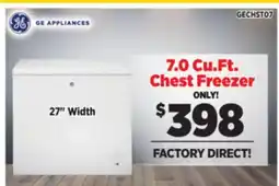 Surplus Furniture GE White Chest Freezer offer