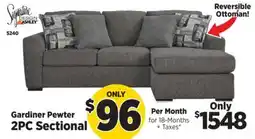 Surplus Furniture Gardiner Pewter 2Pc Sectional offer