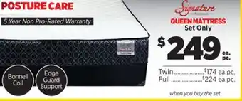 Surplus Furniture Posture Care Queen Mattress Set offer