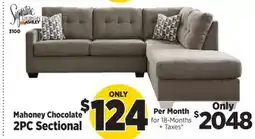 Surplus Furniture Mahoney Chocolate 2Pc Sectional offer