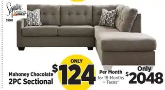 Surplus Furniture Mahoney Chocolate 2Pc Sectional offer