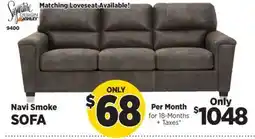 Surplus Furniture Navi Smoke Sofa offer