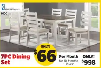 Surplus Furniture Melbourne 7Pc Dinette Set offer