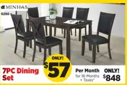 Surplus Furniture Bristol Grey 7Pc Dinette Set offer