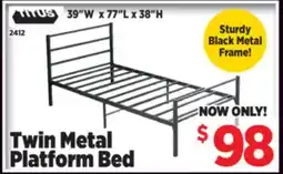 Surplus Furniture Twin Metal Platform Bed offer
