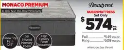 Surplus Furniture Monaco Premium Queen Mattress Set offer