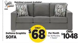 Surplus Furniture Deltona Graphite Sofa offer